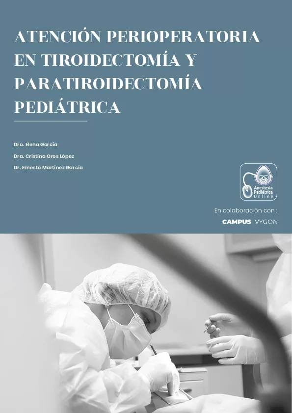 Portada  protocolo Atención perioperatoria en tiroidectomía y paratiroidectomía pediátrica